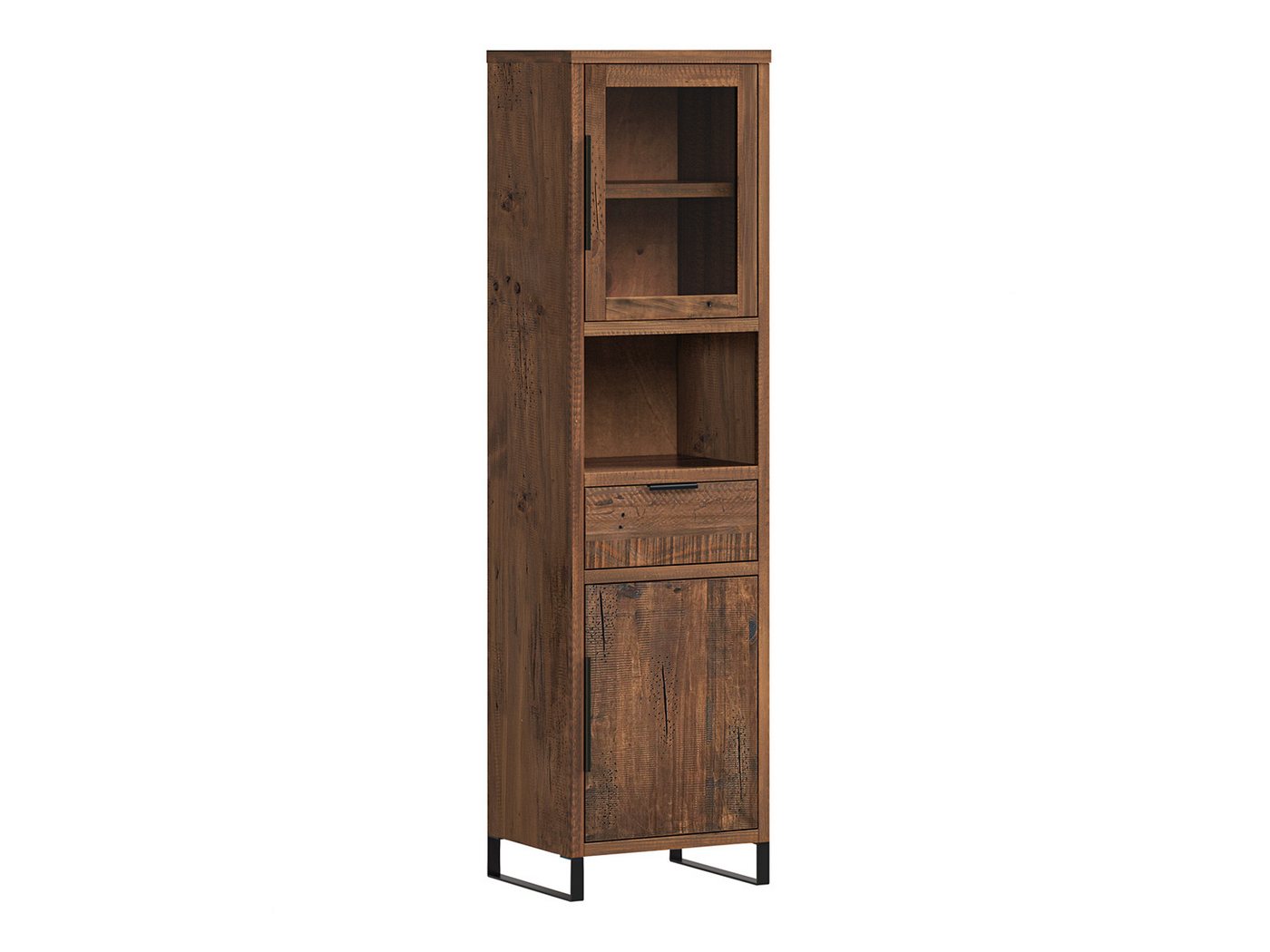 massivum Vitrine Sydney Pinie rustikal Glasschrank Wohnzimmer Möbel (1-St) von massivum