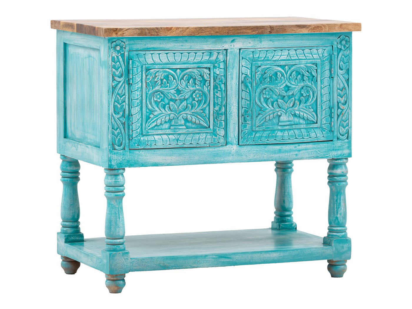 massivum Waschtisch Santa Cruz 2-türiger Waschbeckenunterschrank aus Massivholz (1-St) von massivum