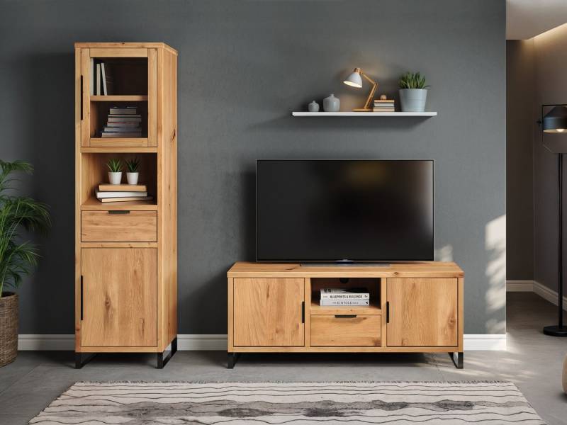 massivum Wohnwand Wohnwand 2tlg. Sydney Wildeiche von massivum