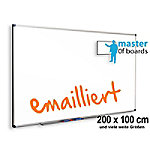 Master of Boards Magnetisches Whiteboard Premium Emaille Wandmontierbar Weiß 200 x 100 cm von master of boards