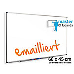 Master of Boards Magnetisches Whiteboard Premium Emaille Wandmontierbar Weiß 60 x 45 cm von master of boards