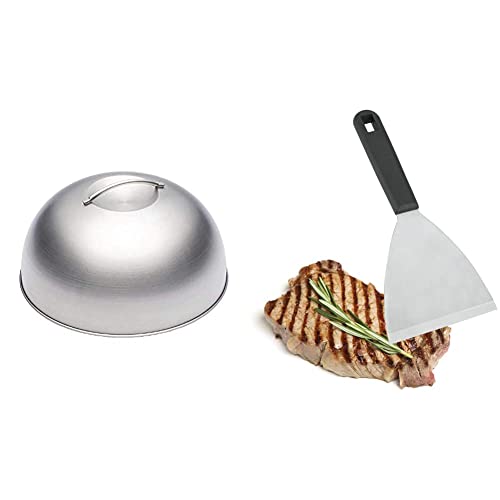 MASTERCLASS Grilldeckel, Edelstahl, Silber, 12 x 17 x 22 cm & Metaltex 204454038 Grillspachtel Plancha, Edelstahl MASTERCLASS Grilldeckel, Edelstahl, Silber, 12 x 17 x 22 cm & Metaltex 204454038 Grillspachtel Plancha, Edelstahl von Master Class