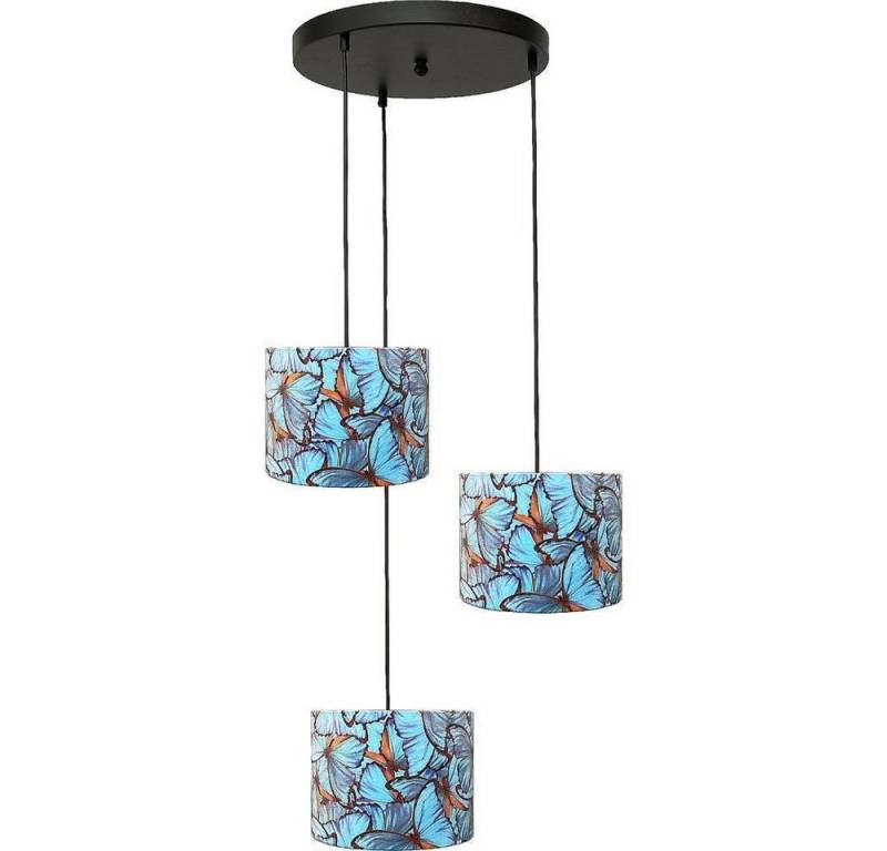 masterlight Pendelleuchte Hängelampe Hängeleuchte Venus 3-flammig Samt Multicolor Ø45cm, ohne Leuchtmittel, Lichtfarbe ist abhängig vom Leuchtmittel, exklusiv und handgefertigt von masterlight