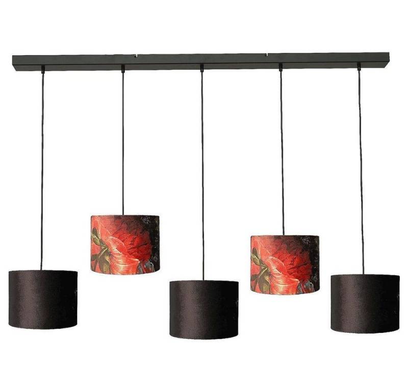 masterlight Pendelleuchte Hängelampe Hängeleuchte Venus 5-flammig Samt mehrfarbig 130x20cm, ohne Leuchtmittel, Lichtfarbe ist abhängig vom Leuchtmittel, exklusiv und handgefertigt von masterlight