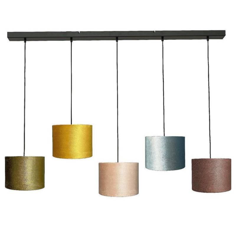 masterlight Pendelleuchte Hängelampe Hängeleuchte Venus 5-flammig Samt mehrfarbig 130x20cm, ohne Leuchtmittel, Lichtfarbe ist abhängig vom Leuchtmittel, exklusiv und handgefertigt von masterlight