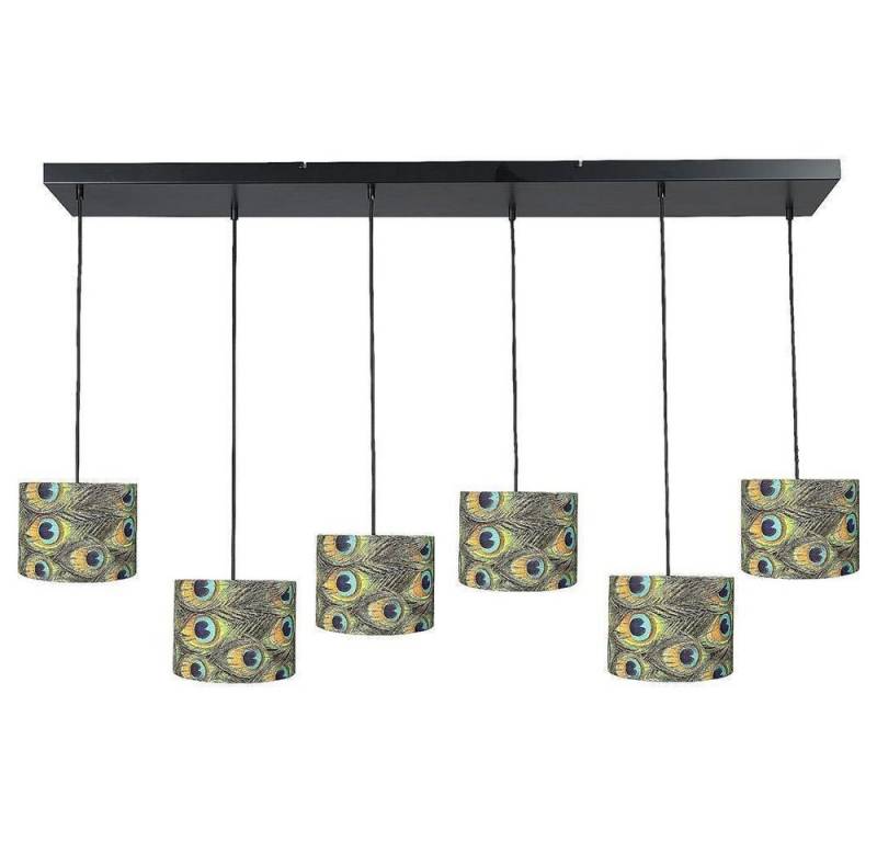 masterlight Pendelleuchte Hängelampe Hängeleuchte Venus 6-flammig Samt Multicolor 130x40cm, ohne Leuchtmittel, Lichtfarbe ist abhängig vom Leuchtmittel, exklusiv und handgefertigt von masterlight
