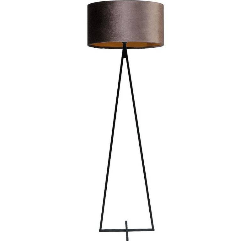 masterlight Stehlampe Stehleuchte Dekoleuchte Cross 1-flammig Samt Braun Ø52cm, ohne Leuchtmittel, Lichtfarbe ist abhängig vom Leuchtmittel, exklusiv und handgefertigt von masterlight