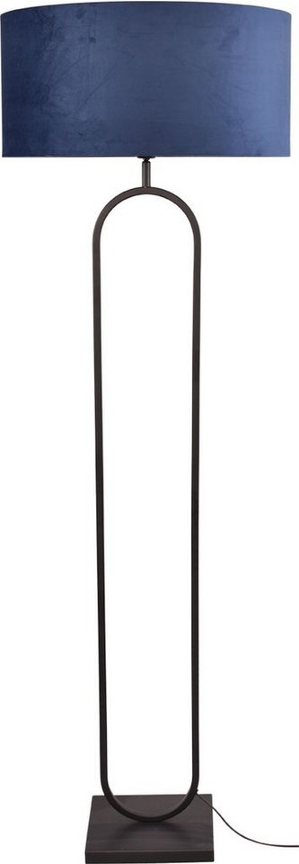 masterlight Stehlampe Stehleuchte Dekoleuchte Rico 1-flammig Samt Blau 162x52x52cm, ohne Leuchtmittel, Lichtfarbe ist abhängig vom Leuchtmittel, exklusiv und handgefertigt von masterlight