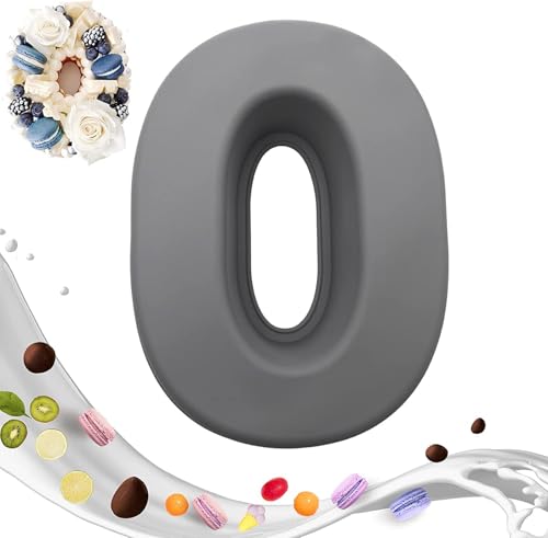 masteymoh Kuchenform Zahlen Groß Backform Zahlen Groß 0-9 Silikon für Geburtstag Hochzeit Jubiläum, Kuchenform Zahlen Silikon Backform (0) von masteymoh