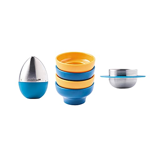 Mastrad f65560-Set Eier Weichgekocht, Kunststoff, gelb/blau/Silber, 6,5 x 6,5 x 14 cm Mastrad f65560-Set Eier Weichgekocht, Kunststoff, gelb/blau/Silber, 6,5 x 6,5 x 14 cm von mastrad