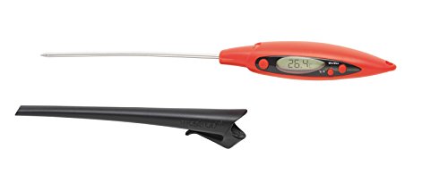 Mastrad F73410 Lebensmittel-Thermometer, 26 x 2,5 x 3,1 cm, Schwarz / Rot von mastrad