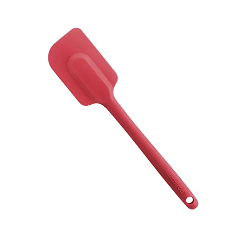 Mastrad premium Silikon Spatel in rot - temperaturbeständig bei Hitze und Kälte - hygienisch und einfache Reinigung - mit ergonomischer Griffform für angenehmes Kochen, 26.8 x 6.0 x 1.3 cm von mastrad