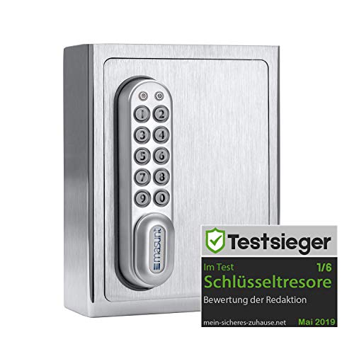 masunt Schlüsselsafe 1120 E Code | innovative Online-Codevergabe aus der Ferne | elektronischer Schlüsseltresor aus massivem V2A Edelstahl | Aufbruch-sicher | wetterfest | Silber masunt Schlüsselsafe 1120 E Code | innovative Online-Codevergabe aus der Ferne | elektronischer Schlüsseltresor aus massivem V2A Edelstahl | Aufbruch-sicher | wetterfest | Silber von masunt