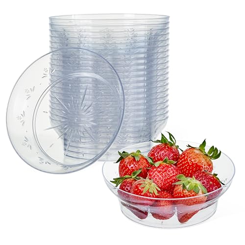 MATANA 20 Kleine Transparente Dessertschalen aus Kunststoff, 360ml - Plastikschalen, Schüsseln, Snackschalen, Eisschalen - Mehrweg & Stabil von MATANA