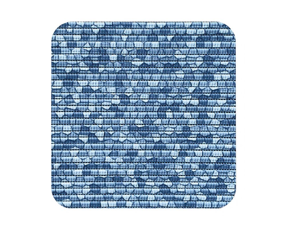 Badematte Bad-Set NOVA TEX Antirutsch Mosaik ohne Ausschnitt blau matches21 HOME & HOBBY, Höhe 4.8 mm, Kunststoff von matches21 HOME & HOBBY