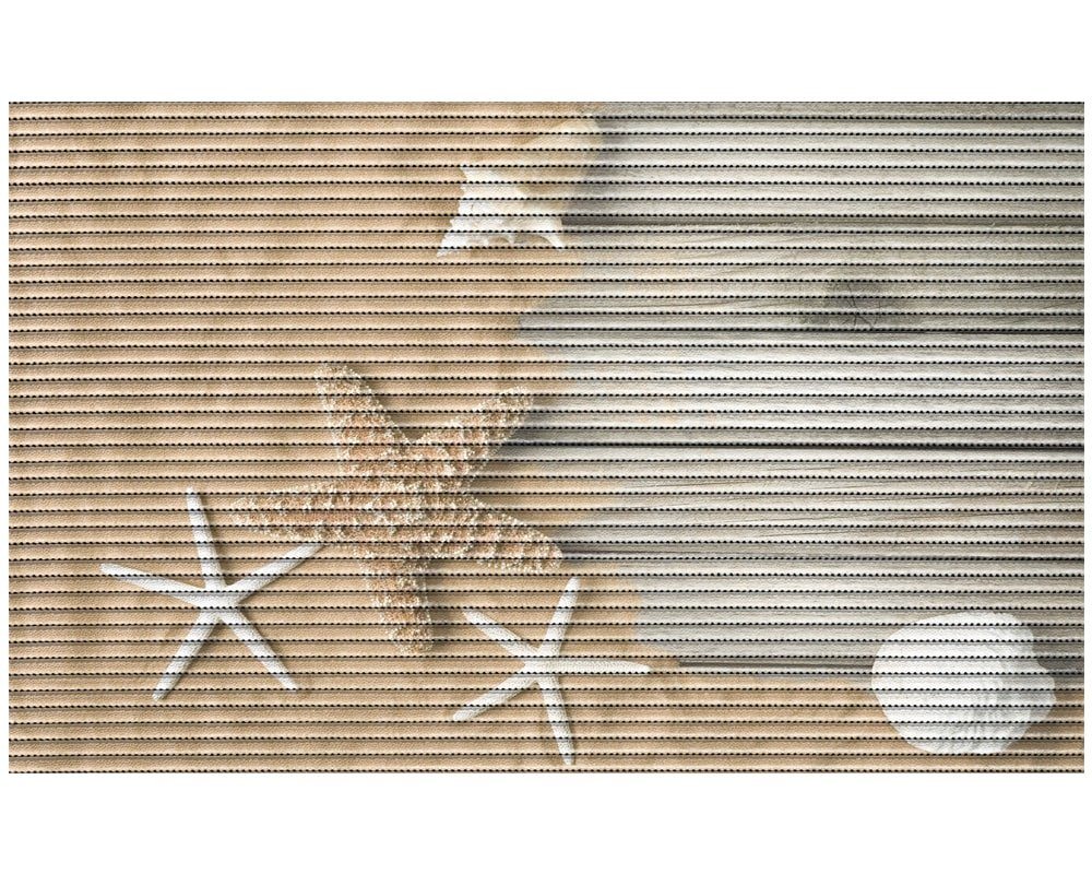 Badematte Motivmatte NOVA SKY Badmatte STRAND waschbar braun 1 Stk 48x80 cm matches21 HOME & HOBBY, Höhe 5.5 mm, Kunststoff von matches21 HOME & HOBBY