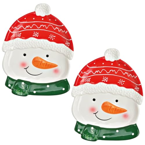 Buntes Schneemann-Teller Set aus Keramik für Kekse & Snacks - Süße Weihnachtsservierteller 17 x 21 cm als Tisch- und Weihnachtsdeko - Lustige Dekoteller mit 3D Weihnachtsmotiv als Weihnachtsgeschirr Buntes Schneemann-Teller Set aus Keramik für Kekse & Snacks - Süße Weihnachtsservierteller 17 x 21 cm als Tisch- und Weihnachtsdeko - Lustige Dekoteller mit 3D Weihnachtsmotiv als Weihnachtsgeschirr von matches21 HOME & HOBBY
