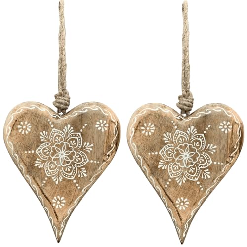 Deko Hänger Set Fensterdeko Herz aus Holz zum Aufhängen - Moderne hängende Holzdeko für Innen Fensterhänger Ast, Haustür, Wanddeko - Hängedeko Frühling Landhaus Hochzeitsdeko 12 x 15 cm Deko Hänger Set Fensterdeko Herz aus Holz zum Aufhängen - Moderne hängende Holzdeko für Innen Fensterhänger Ast, Haustür, Wanddeko - Hängedeko Frühling Landhaus Hochzeitsdeko 12 x 15 cm von matches21 HOME & HOBBY