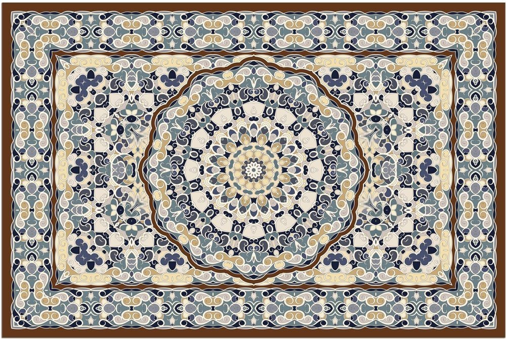 Fußmatte Türmatte Vintage Floral in 40x60 cm als Fussabtreter, matches21 HOME & HOBBY, rechteckig, Höhe: 5 mm, Rutschfester Türvorleger für innen als waschbare Schmutzfangmatte von matches21 HOME & HOBBY