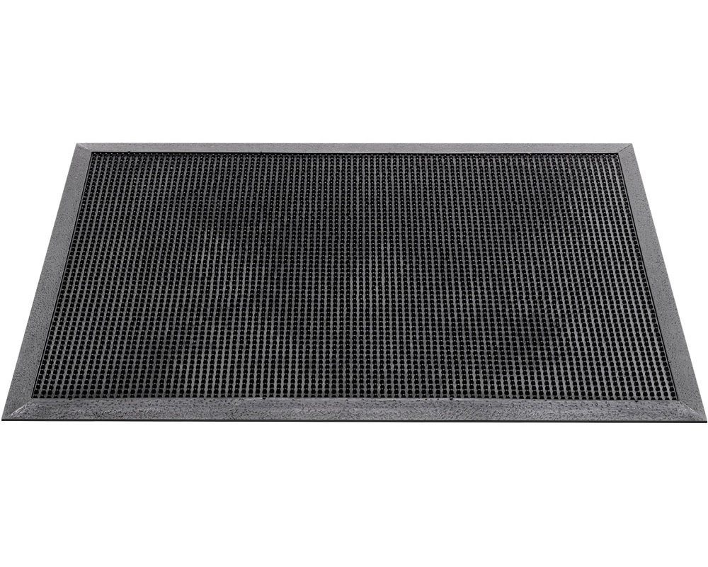 matches21 HOME & HOBBY Fußmatte Bürsten Fussabtreter schwarz als Outdoor Gummi-Matte, rechteckig, Höhe: 15 mm, Wetterfeste 40x60 cm Aussen-Bereich Türmatte als Schmutzfangmatte von matches21 HOME & HOBBY