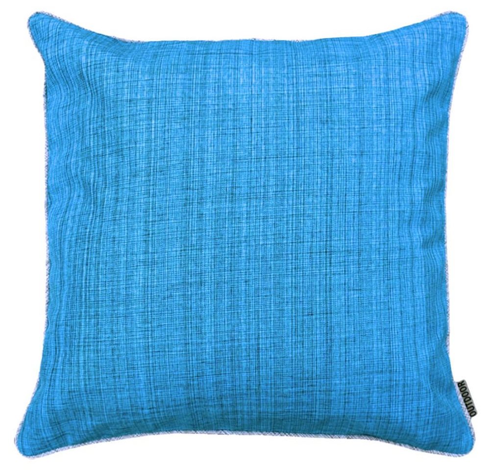 Kissenbezüge Kissen-Bezug Outdoor einfarbig türkis blau wetterfest 40x40 cm, matches21 HOME & HOBBY (1 Stück), Kissen-Hülle als Deko-Kissen Zier-Kissen Sofa-Kissen für draußen von matches21 HOME & HOBBY