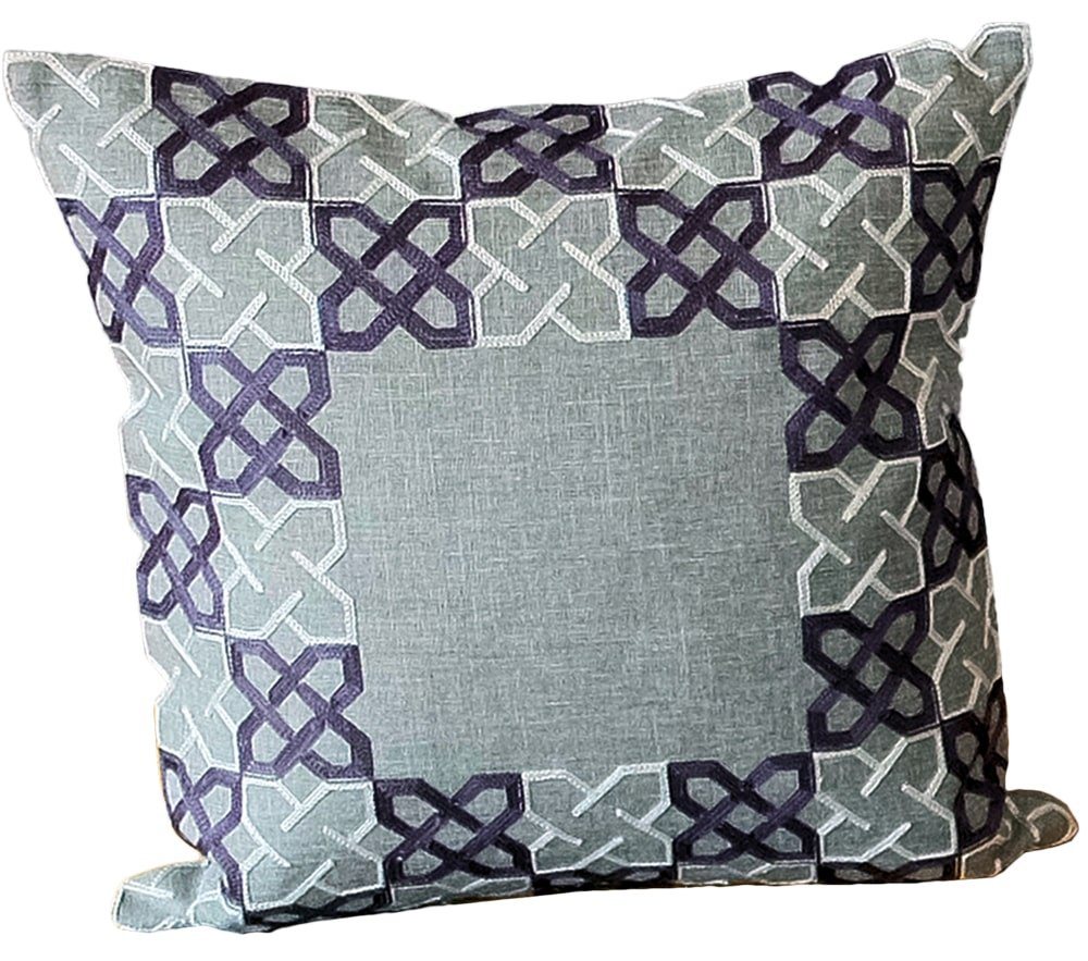 matches21 HOME & HOBBY Kissenbezüge Kissen-Bezug Kurbel-Stickerei hell-grau grau 40x40 cm, (1 Stück), Wohnzimmer Kissen-Hülle als Deko-Kissen Zier-Kissen Sofa-Kissen von matches21 HOME & HOBBY