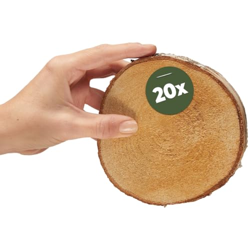 Kleine Holzscheiben zum Basteln oder Dekorieren - 20 Stück naturbelassene baum-scheiben mit 12cm - 14cm Durchmesser aus birken-holz - runde Holz Birkenscheiben als Holzdeko Holzplatten Kleine Holzscheiben zum Basteln oder Dekorieren - 20 Stück naturbelassene baum-scheiben mit 12cm - 14cm Durchmesser aus birken-holz - runde Holz Birkenscheiben als Holzdeko Holzplatten von matches21 HOME & HOBBY