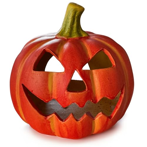 Kürbis Laterne als Halloween-Deko LED Set in 13x12 cm - Jack Lantern als beleuchtete Outdoor Grusel-Deko - Deko-Kürbis als innen Herbst-Deko oder Garten Windlicht Kürbis Laterne als Halloween-Deko LED Set in 13x12 cm - Jack Lantern als beleuchtete Outdoor Grusel-Deko - Deko-Kürbis als innen Herbst-Deko oder Garten Windlicht von matches21 HOME & HOBBY