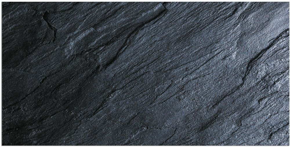 Läufer Küchenläufer Stein-Optik Schiefer schwarz rutschfester Flur Teppich, matches21 HOME & HOBBY, rechteckig, Höhe: 5 mm, Waschbarer Küchenteppich 60x150 cm für Küche, Schlafzimmer von matches21 HOME & HOBBY