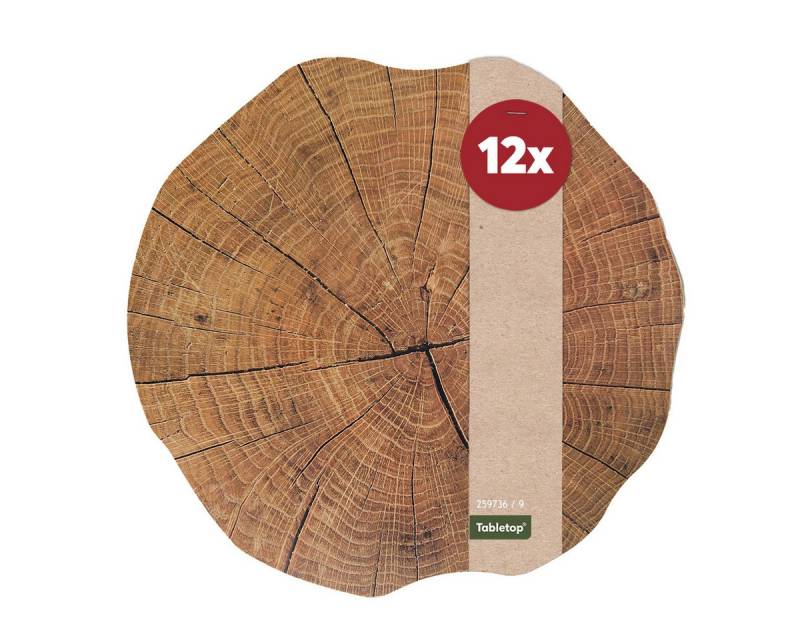 matches21 HOME & HOBBY Platzset Abwaschbare Tischsets 12er Set Baumstamm Holz-Optik rund, (12-St), Platzsets als Tisch-Untersetzer und Tisch-Deko für Esstisch Teller matches21 HOME & HOBBY Platzset Abwaschbare Tischsets 12er Set Baumstamm Holz-Optik rund, (12-St), Platzsets als Tisch-Untersetzer und Tisch-Deko für Esstisch Teller von matches21 HOME & HOBBY