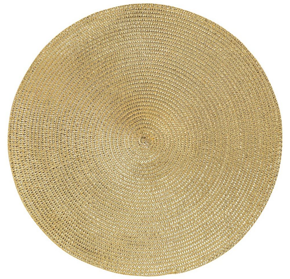 Platzset, Tischset GLAM gold Tischunterlage als Tischdeko, matches21 HOME & HOBBY, (1-St), modernes Esstisch Platzdeckchen als abwaschbarer Tischuntersetzer von matches21 HOME & HOBBY