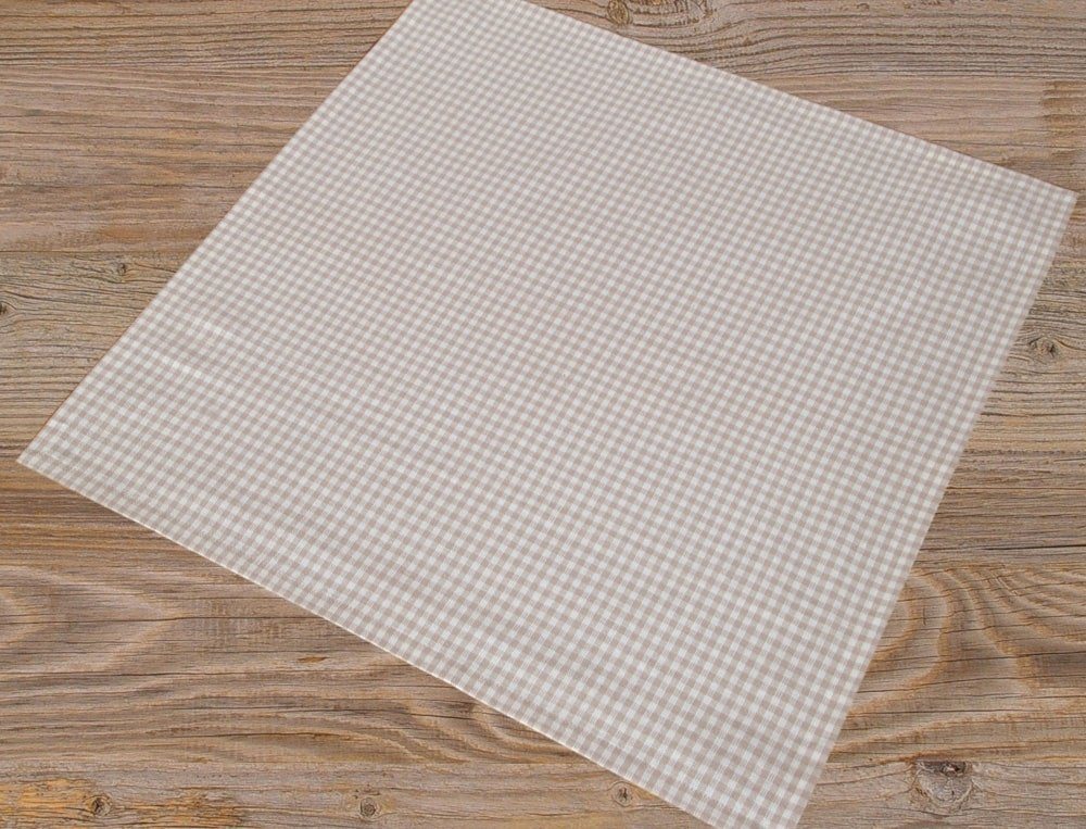 Platzset, Textil Stoff Serviette beige kariert 45x45 cm, matches21 HOME & HOBBY, (1-St) von matches21 HOME & HOBBY