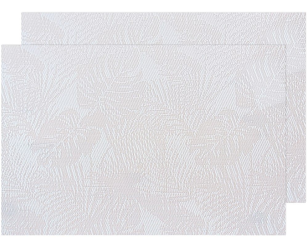 Platzset, Tischsets Blätter 100% PVC durchlässig 30x45 cm beige, matches21 HOME & HOBBY, (2-St) von matches21 HOME & HOBBY