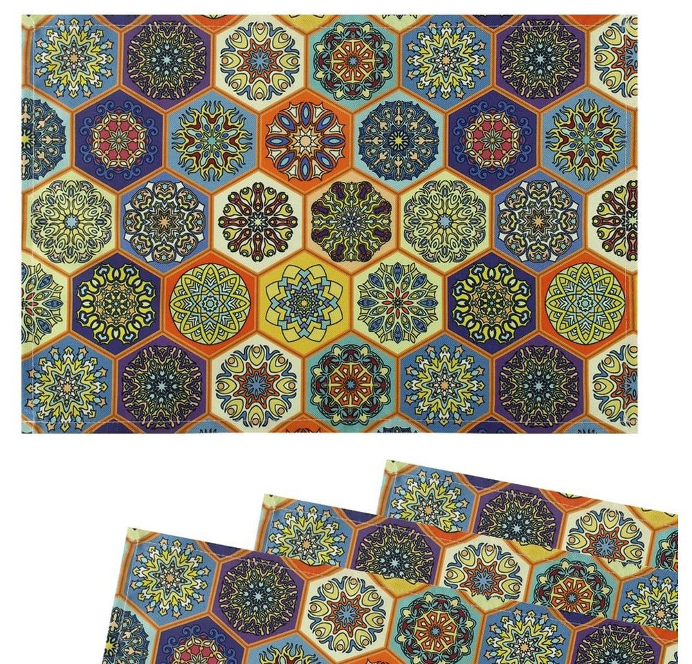 matches21 HOME & HOBBY Platzset Tischsets Textil CLOTH Fliesen Mosaik Muster 4er Set 45x30 cm, (4-St) matches21 HOME & HOBBY Platzset Tischsets Textil CLOTH Fliesen Mosaik Muster 4er Set 45x30 cm, (4-St) von matches21 HOME & HOBBY