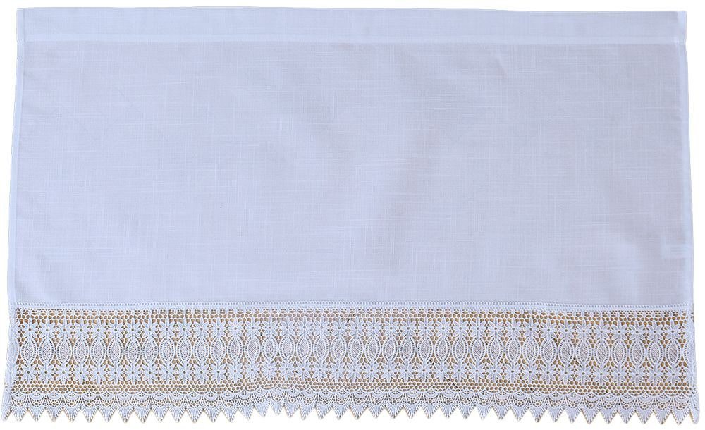 matches21 HOME & HOBBY Scheibengardine Gardine mit Tunnelzug Landhaus Spitze 150x60 cm, Schlaufen (1 St) von matches21 HOME & HOBBY