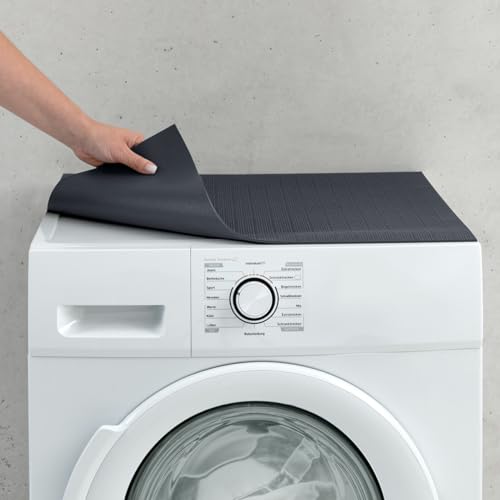 Tabletop Waschmaschinenauflage rutschfest in 60 x 60 cm - zuschneidbare Weichschaum Auflage in schwarz als Abdeckung für Waschmaschine & Trockner - Waschmaschinenabdeckung MADE IN GERMANY von matches21 HOME & HOBBY