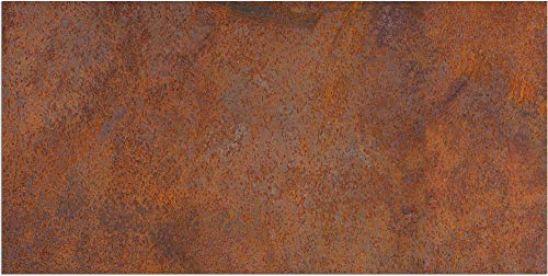 Teppich Läufer Metall-Optik Rost braun rot als Küchenteppich - Rutschfester Küchenläufer in 60x120 cm als Flur Brücke - Waschbarer Teppichläufer für Küche, Schlafzimmer, Wohnzimmer von matches21 HOME & HOBBY
