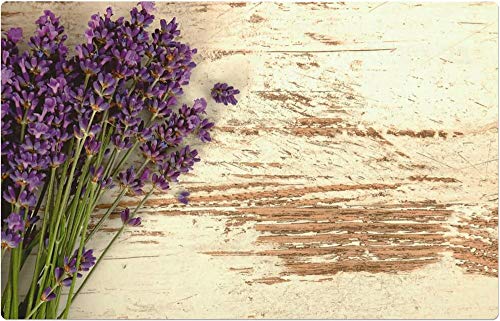 Tischset 1 STK als abwaschbare Frühling und Sommer Tischdeko - Platzset Vintage Lavendel Blumen als Tischuntersetzer in 43 cm - Platzdeckchen als Tischunterlage für Esstisch Wohnzimmer Tisch von matches21 HOME & HOBBY