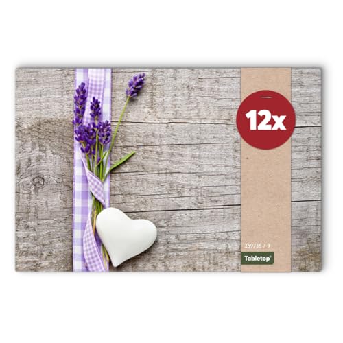 Tischsets 12er als abwaschbare Frühling und Sommer Tischdeko - Platzsets Landhaus Lavendel Blumen als Tischuntersetzer in 43 cm - Platzdeckchen als Tischunterlage für Esstisch Wohnzimmer Tisch Tischsets 12er als abwaschbare Frühling und Sommer Tischdeko - Platzsets Landhaus Lavendel Blumen als Tischuntersetzer in 43 cm - Platzdeckchen als Tischunterlage für Esstisch Wohnzimmer Tisch von matches21 HOME & HOBBY