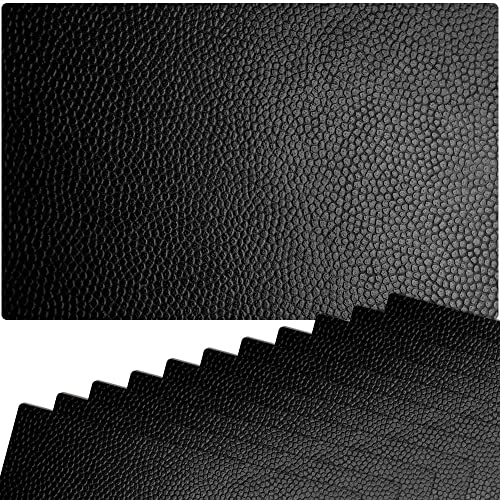 Tischsets 12er als abwaschbare Tischdeko - Platzsets Lederoptik schwarz als Tischuntersetzer - Platzdeckchen als Tischunterlage für Esstisch Wohnzimmer Tisch von matches21 HOME & HOBBY