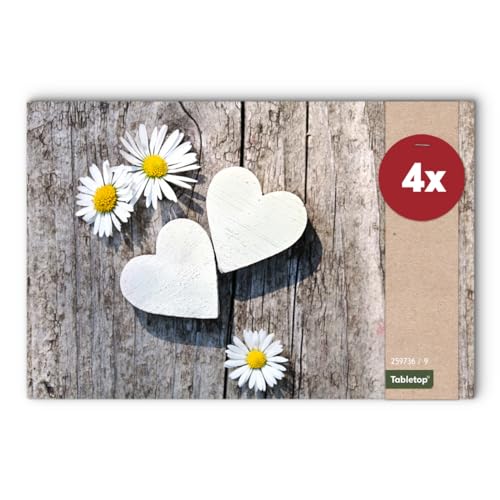 Tischsets 4er als abwaschbare Frühling und Sommer Tischdeko - Platzsets Gänseblümchen Blumen als Tischuntersetzer in 43 cm - Platzdeckchen als Tischunterlage für Esstisch Wohnzimmer Tisch Tischsets 4er als abwaschbare Frühling und Sommer Tischdeko - Platzsets Gänseblümchen Blumen als Tischuntersetzer in 43 cm - Platzdeckchen als Tischunterlage für Esstisch Wohnzimmer Tisch von matches21 HOME & HOBBY