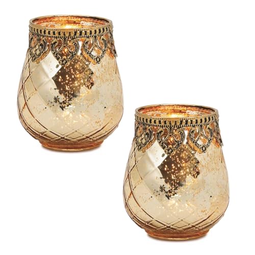 Vintage Windlicht Kerzengläser gold 2er Set in 10 cm - Modernes Windlichtglas als Kerzenständer Laterne und Teelichthalter - Boho Kerzenhalter Teelichtglas als Tisch-Deko, Balkon, Hochzeit Vintage Windlicht Kerzengläser gold 2er Set in 10 cm - Modernes Windlichtglas als Kerzenständer Laterne und Teelichthalter - Boho Kerzenhalter Teelichtglas als Tisch-Deko, Balkon, Hochzeit von matches21 HOME & HOBBY