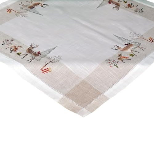 matches21 HOME & HOBBY Tischdecke Elly 85 x 85 cm mit Stickerei Rehe & Winterlandschaft Weihnachten Landhaus Polyester matches21 HOME & HOBBY Tischdecke Elly 85 x 85 cm mit Stickerei Rehe & Winterlandschaft Weihnachten Landhaus Polyester von matches21 HOME & HOBBY