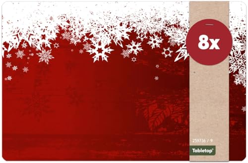 Weihnachts Tischsets 8er als abwaschbare Weihnachten Tischdeko - Platzsets Weihnachtsdeko Schnee als Winter Tischuntersetzer - Platzdeckchen als Tischunterlage für Esstisch Wohnzimmer Tisch Weihnachts Tischsets 8er als abwaschbare Weihnachten Tischdeko - Platzsets Weihnachtsdeko Schnee als Winter Tischuntersetzer - Platzdeckchen als Tischunterlage für Esstisch Wohnzimmer Tisch von matches21 HOME & HOBBY