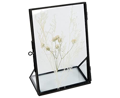 matches21 Bilderrahmen Trockenblumen getrocknete Blumen Rahmen Fotorahmen Metallrahmen 1 STK schwarz 16x11x16 cm von matches21 HOME & HOBBY