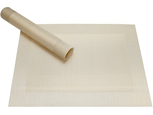 matches21 Edles Tischset Platzset BORDA Platzmatte perlmutt silber-weiß gewebt Kunststoff 1 Stk. 46x33 cm Platzdeckchen Esstischunterlage vom Tischwäsche Spezialist von matches21 HOME & HOBBY