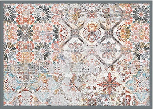 Fußmatte für innen als waschbare Motiv Tür-Matte - 50x70 cm Fußabtreter Floral Shabby Boho als rutschfeste Schmutzfangmatte - Moderne Eingangsbereich Sauberlaufmatte für Flur Haustür von matches21 HOME & HOBBY