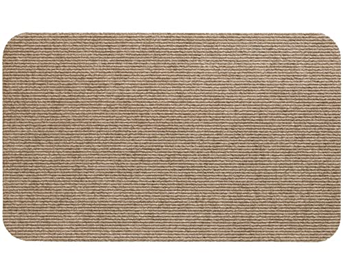 matches21 HOME & HOBBY Nadelfilz Fußmatte als Schmutzfangmatte Beige - Innen Fußabtreter als Sauberlaufmatte 50x80 cm - Rips-Matte als Rutschfester Fussabstreifer für Eingangsbereich, Haustür, Flur von matches21 HOME & HOBBY