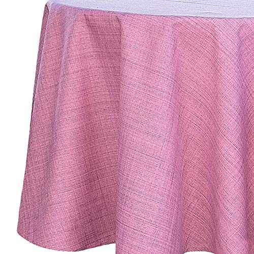 Outdoor Tischdecke rund Ø 145 cm in pink meliert - Modernes Tisch-Tuch als wetterfeste Garten-Tischdecke - Abwaschbare Außenbereich Abdeckung als große Garten-Tische Camping Tisch-Deko von matches21 HOME & HOBBY