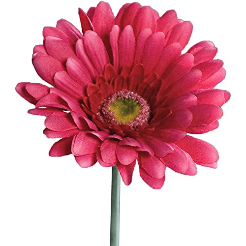 matches21 Gerbera Kunstblume für Blumengestecke künstliche Blume Blüten Kunststoff 1 STK Ø 10x56 cm - pink/Fuchsia von matches21 HOME & HOBBY